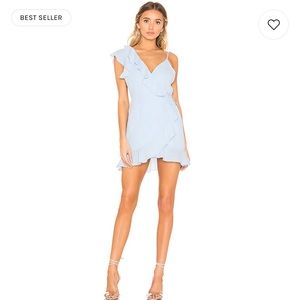 Areanna Wrap Dress in Baby Blue